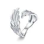 Bague aile en argent sterling sharphy - plume aile bijoux femme - argent