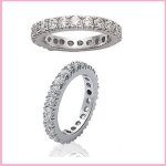 Bague alliance - bijouxia - sertie cubics zirconium - argent massif - femme Bague alliance - bijouxia - sertie cubics zirconium - argent massif - femme