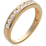 Bague alliance cristaux zirconium - bijouxia - plaqu or 18 carats - tenue placage garanti 10 ans