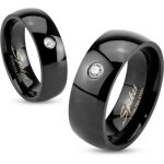 Bague anneau de fiançailles homme femme acier couleur noire sertie mariage (60) Bague anneau de fiançailles homme femme acier couleur noire sertie mariage (60)