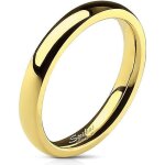 Bague anneau de mariage classique homme femme acier dor or 4mm (55)