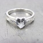 Bague argent love - altesse - bague - oxyde de zirconium - platine - argent� - femme