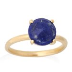 Bague argent meghan lapis lazuli - 9x9 mm - les tresors de lily - femme - bleu Bague argent meghan lapis lazuli - 9x9 mm - les tresors de lily - femme - bleu