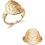 Bague - bijouxia - motifs arabesques - plaqué or 18 carats - tailles choix 50 à 60 Bague - bijouxia - motifs arabesques - plaqué or 18 carats - tailles choix 50 à 60