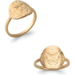Bague - bijouxia - motif t�te de lion - plaqu� or 18 carats - diam�tre 13 cm