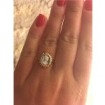 Bague came imitation plaqu or 750 / 000 18 carats.