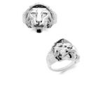 Bague chevalire - bijouxia - symbole lion - argent massif 925 - tailles 58  68 - joaillerie