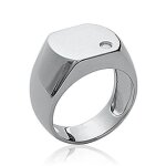 Bague chevalire homme - argent 925 massif rhodi - cts arrondis - zirconium - centmille