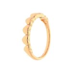 Bague - femme - plateau - enfilade - coeur - plaqué or jaune 750 / 1000 - 3 microns - 52 au 60 Bague - femme - plateau - enfilade - coeur - plaqué or jaune 750 / 1000 - 3 microns - 52 au 60