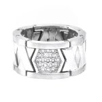 Bague - esprit - esrg10738. a. 18 - acier - femme - oxyde de zirconium - argent�