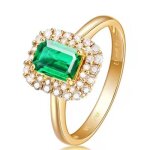 Bague femme alliance rmega - plaqué or 18k - zircon et cristal - vert Bague femme alliance rmega - plaqué or 18k - zircon et cristal - vert