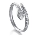 Bague femme serpent acier inoxydable - blanc - taille 59 Bague femme serpent acier inoxydable - blanc - taille 59