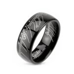 Bague femme homme acier noir seigneur des anneaux lord of the ring (65)