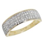 Bague femme or 375 - 1000 avec oxyde de zirconium 37820