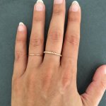 Bague fine boules - plaqu or 750 / 000 - garanti sans nickel