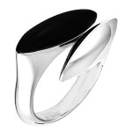 Bague - fossil - jf81457040510 - 190 - argent - acier - femme - oxyde de zirconium - noir
