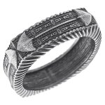 Bague homme en argent 925 - taille 60 - largeur 7mm - epaisseur 25mm