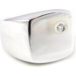 Bague homme - les tresors de lily - charles - argent - oxyde de zirconium - largeur 13mm