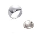 Bague jonc bomb�e en argent massif 925 / 1000 t50 � 60 - bijouxia - femme - argent�