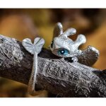 Bague krokmou anneau r�glable furie �clair dragon blanc dessin anim� bijoux fantaisie cadeau femme enfant ...
