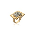 Bague large forme carrée pavé zirconium plaqué or 18 carats tailles 50 à 60 - bijouxia - qualité bijouterie ... Bague large forme carrée pavé zirconium plaqué or 18 carats tailles 50 à 60 - bijouxia - qualité bijouterie ...