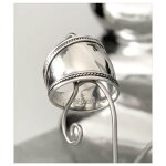 Bague large motifs stris argent massif vieilli 925 / 1000 - bijouxia - femme - bague
