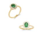 Bague marquise meraude plaqu or 18 carats 5 microns bijoux tailles 50  60 56