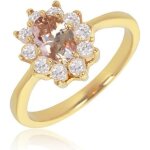 Bague marquise serti zirconium plaqu or 18 carats 750 / 1000 garanti