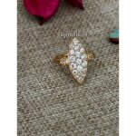 Bague marquise zirconium plaqu or 18 carats 750 / 1000 - bijouxia - pave cristaux oxyde de zirconium ...