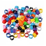 Bagues  pied des oiseaux 100 pcs 8 mm color identification en plastique identification bague marquage ...