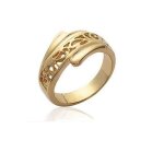 Bague en plaqu� or - bijouxia - ajour�e - 18 carats - livr�e avec pochette bijou