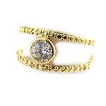 Bague plaqu� or sissi - les tr�sors de lily - m9529 - oxyde de zirconium - femme