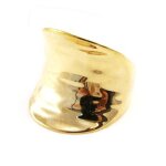 Bague plaqu� or - les tresors de lily - chor�graphie - dor� - femme - largeur 2 cm
