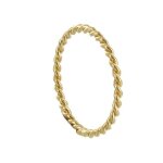 Bague - les poulettes - anneau torsad - plaqu or - femme