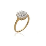 Bague - bijouxia - princesse marquise - plaqu or 18 carats - oxyde de zirconium - tailles 50  64