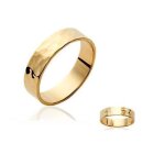 Bague ronde martelée en plaqué or 18k - bijouxia - tailles 50 à 60 Bague ronde martelée en plaqué or 18k - bijouxia - tailles 50 à 60
