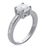Bague solitaire en argent massif 925 rhodié avec cristal zirconium - bijouxia - tailles 50 à 60 Bague solitaire en argent massif 925 rhodié avec cristal zirconium - bijouxia - tailles 50 à 60