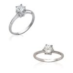 Bague solitaire - bijouxia - cristal zirconium - argent massif 925 - qualit bijouterie
