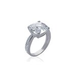 Bague solitaire pav� zirconia en argent massif 925 - marque bijouxia