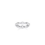 Bague - thomas sabo - cercles pierres blanches argent - femme - oxyde de zirconium