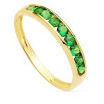 Bague - voie verte - or 18 carats - zircons - femme - largeur 35mm - taille 58