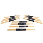 Baguettes de batterie 7a en bois dérable omabeta - lot de 12 paires avec embout ovale antidérapant Baguettes de batterie 7a en bois dérable omabeta - lot de 12 paires avec embout ovale antidérapant