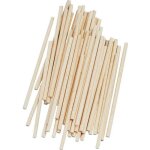 Baguettes en bois � bricoler 4 mm 60 pcesnature