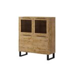 Bahut design collection milo - meublorama - buffet bas - ch�ne - marron