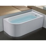 Baignoire dangle - 240l - 170 x 75 x 58 cm - blanche - angle droit - anika