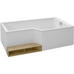 Baignoire bain douche 170 x 90 cm jacob delafon neo blanc brillant droite