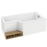 Baignoire bain douche 180 x 90 cm jacob delafon neo blanc brillant droite