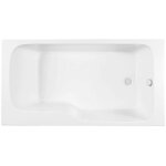 Baignoire bain douche jacob delafon malice antid�rapante version droite 170x90 cm blanc mat
