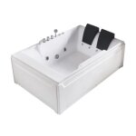 Baignoire balnéo - 2 places - 515 l - 182 x 122 x 62 cm - angle droit - thalassa Baignoire balnéo - 2 places - 515 l - 182 x 122 x 62 cm - angle droit - thalassa