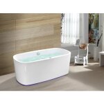 Baignoire baln�o � leds sirgao - 1 place - 155l - 150 * 75 cm - blanche